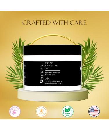 Dermisyou Fragrance Shea Body Butter Cream | Aventus | Hydrating Cream for Dry Skin | Age-Defying Formula | All Skin Types | Dry Woods & Fruity Citrus | | Vegan Paraben Free | 8 fl oz - Buy Online on GoSupps.com
