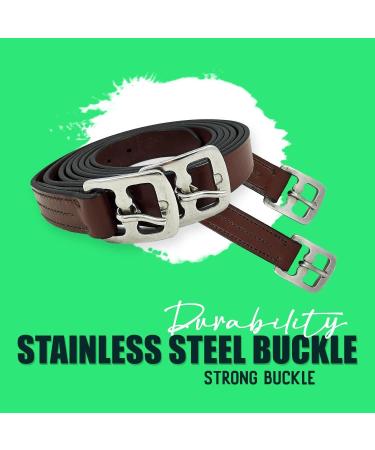 Equitack Leather Stirrup leathers - Black 42'' 42'' Black - Buy Online on GoSupps.com