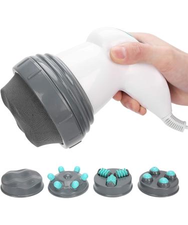 Handheld Cellulite Massager - Electric Full Body Fat Removal Device | 4 Massage Heads for Optimal Slimming | Portable Vibrating Body Slimming Solution for Belly Legs & Shoulders (EU) - Buy Online on GoSupps.com
