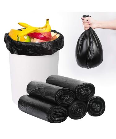 Fyy garbage bags waste bags | 5 roll |100 pieces |6 gallon waste bags garbage bags garbage bags for bathroom kitchen bedroom toilet office black 50*60 cm-6 gallons (black) - Buy Online on GoSupps.com