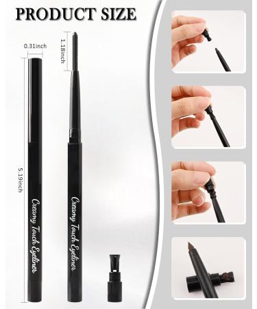 Black Eye Liner Pencils for Older Women Long Lasting Waterproof Smudge-Proof Gel Eyeliner Pencil Matte Cream Retractable Smooth Eyeliner Waterline Built in Sharpener Eye Liner Makeup Stick for Women 01# Black - Buy Online on GoSupps.com