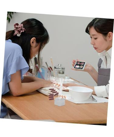 Ipetboom Nail Color Display Nail Art Stands Nail Polish Nail Display Stand Nail Sample Sticks Nail Salon Tool Nail Practice Stand Fake Nails Holder Modeling Acrylic Represent 6.2x6.2cm Grey - Buy Online on GoSupps.com