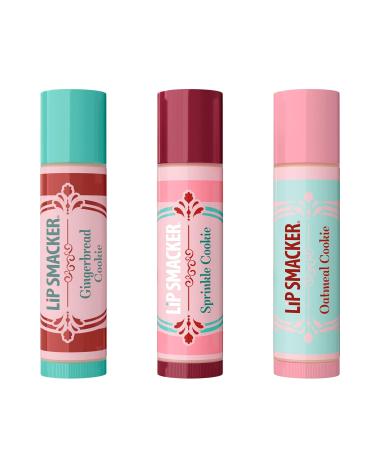Lip Smacker Holiday Lip Balm Trio Tin Gingerbread Cookie Sprinkle Cookie & Oatmeal Cookie Festive Flavored Lip Balms Moisturizing Holiday Gift Set - Buy Online on GoSupps.com