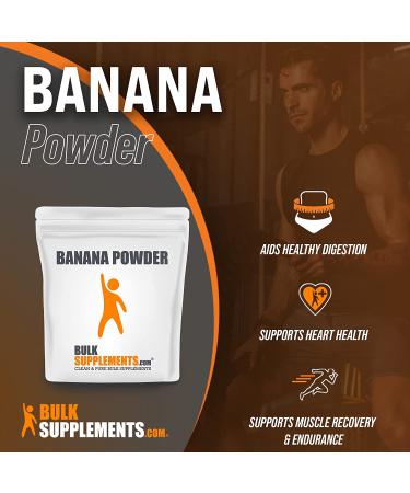 Banana Powder - Dried Fruit Setting Powder for Smoothies - 500g (1.1lbs) Pack - BulkSupplements.com - Buy Online on GoSupps.com