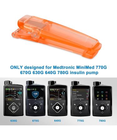 iGuerburn Belt Clip for Medtronic MiniMed Insulin Pumps - Orange (770G, 670G, 780G, 630G, 640G) - Buy Online on GoSupps.com