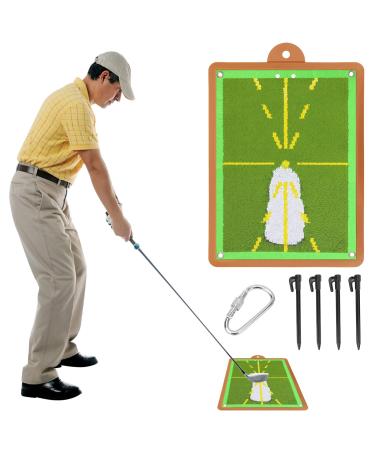 Golf Training Mat for Swing Detection, Path Visual Feedback Golf Swing Mat, Premium Golf Impact Mat, Path Feedback Golf Practice Mats, Advanced Golf Hitting Mat for Indoor/Outdoor