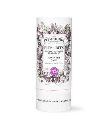 Poo-Pourri  Natural Pourri Deodorant  Pits + Bits  All Day All Over  Lavender Sage 2 oz  White 2 Ounce