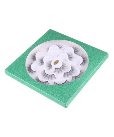 FRCOLOR 7 Pairs Three-Dimensional False Eyelashes Artificial Eyelashes Dense False Eyelashes Cosmetic False Eyelashes Natural Fake Eyelashes Curly Eyelashes Stage Eyelashes Thick Eyelashes