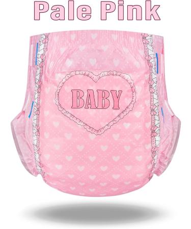 LittleForBig Adult Printed Diaper 10 Pieces - Blushing Baby Pale Pink(Medium 71-96 CM) - Buy Online on GoSupps.com