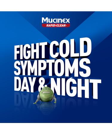 Mucinex Rapid Clear Maximum Strength Day & Night Cold and Flu Medicine for Adults Over-The-Counter Medication for Headache Relief Mucus Congestion & Cough Rapid Release Liquid Gels 24 Count 24 Count (Pack of 1) Day & N  - Buy Online on GoSupps.com