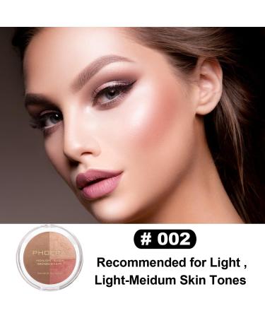 PHOERA Fond de teint PHOERA Palette de contour nuances avec surligneur bronzant et fard joues PHOERA maquillage (104+ #002 Contour/Buff Beige+#002) - Buy Online on GoSupps.com