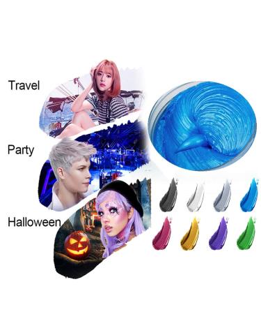 Buy Blue Hair Color Wax - Natural Matte Finish for Party Cosplay & Halloween | International Shipping Available - Buy Online on GoSupps.com