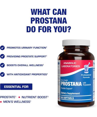 Prostana Prostate Health Supplement for Men - Clinical Formula Herbal Complex with Beta Sitosterol Saw Palmetto and Pumpkin Seed Oil for Prostate Support - Non-GMO & Made in The USA - 1 Month Supply - Buy Online on GoSupps.com