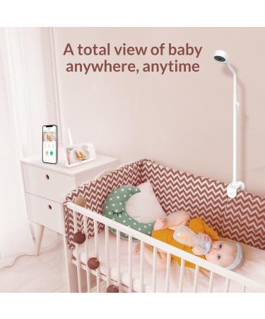 Peekababy Smart Baby Monitor with Camera and Audio | 5'' LCD Screen | Cry Detection | Sleep Analysis | 2-Way Talk | Clear Night Vision | Gift for Baby Shower - White - Buy Online on GoSupps.com