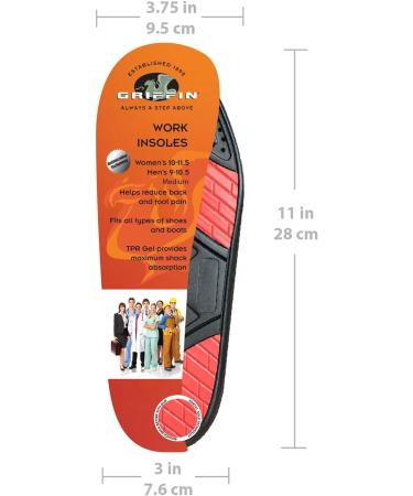 Griffin Work Insole Extra Large - Comfortable Durable & Perfect for International Shipping - Buy Online on GoSupps.com