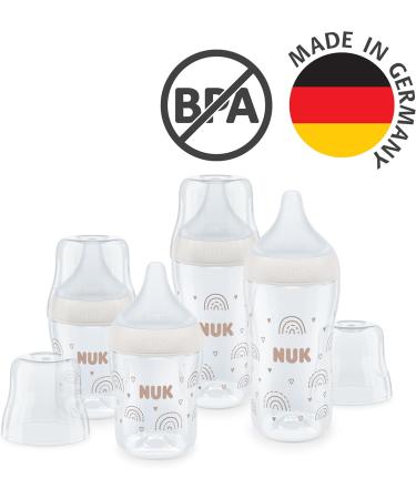 Nuk Perfect Match Baby Bottle Set 3+ Months Fits Baby Palate Temperature Control Anti-Colic Vent 150 ml and 260 ml BPA - Buy Online on GoSupps.com