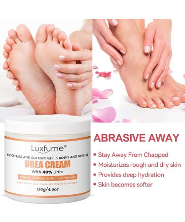 Urea Cream 40 Percent For Feet Urea Foot Cream For Dry Cracked Callus Remover For Dry And Hard Skin Deep Moisturizing For Feet Hands Heels Elbows Nails & Knees 130g - Buy Online on GoSupps.com