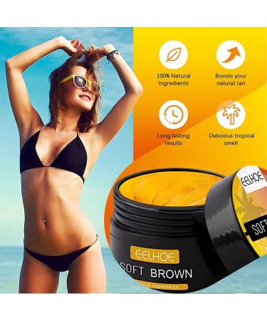 EELHOE Intensive Tanning Gel 3PCS Set | Soft Brown Luxe Accelerator Cream for Sunbeds & Outdoor Sun - Buy Online on GoSupps.com