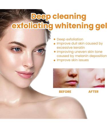 Citrus Vitamin C Exfoliating Gel Deep Cleaning Skin Exfoliator Fight Dullness Face Wash Moisturizing Natural Smoothing Soften Face Scrub Exfoliator Skin Tone Improving Exfoliator For All Skin Types - Buy Online on GoSupps.com
