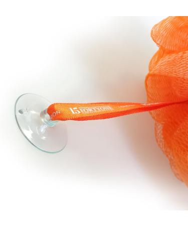 1541 London Exfoliating Bath & Shower Body Puff/Scrunchie/Buffer TWIN PACK (Tangerine Orange) - Buy Online on GoSupps.com