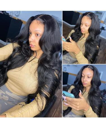 Lace Front Brazilian Virgin Human Hair Body Wave Bob Wig 12 for Black Women - Pre-Plucked, 150% Density, Natural Color - Buy Online on GoSupps.com