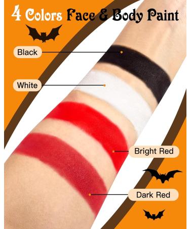 Lictin Halloween Clown Makeup Kit - 13 Pcs Face Body Paint Set with Fake Blood Gel, Brushes & Sponges - Perfect for Adults SFX Joker Zombie Vampire Skeleton Looks - Buy Online on GoSupps.com