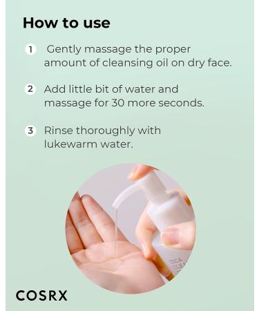 COSRX Pure Fit Cica Cleansing Oil 6.76 fl. oz | Purifying Lightweight Oil with CICA-7 Complex for Sensitive Skin - Buy Online on GoSupps.com