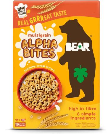 BEAR Alphabites C r ales multigrains pour enfants Haute teneur en fibres Saines 350 g (lot de 4) - Buy Online on GoSupps.com