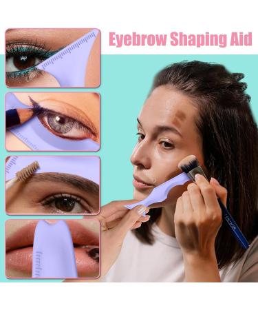 Eyeliner Stencils Aid 2 Pcs Silicone Eyeliner Tool Eyeliner Applicator Tool for Eyelash Lipstick Eyeliner (Purple) - Buy Online on GoSupps.com