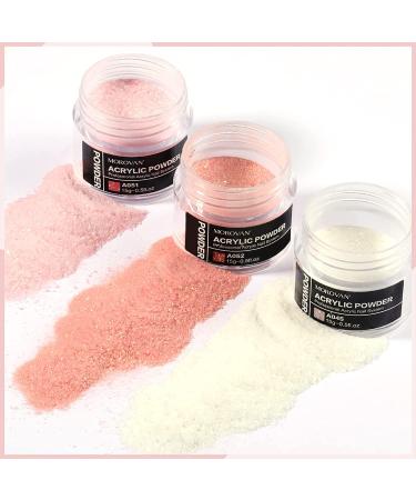 Movoran Acrylic Nail Kit for Beginners - 3 Colors Powder & Liquid Set with Brush Cleaner - Ideal for Nail Extension - Professional Nail Kit for Everything - Buy Online on GoSupps.com