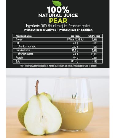 Serraia Greek Natural Pear Fruit Juice 100% | 1 5 lt | Loaded with Important Nutrients | No Preservatives No Sugar Added. - Buy Online on GoSupps.com