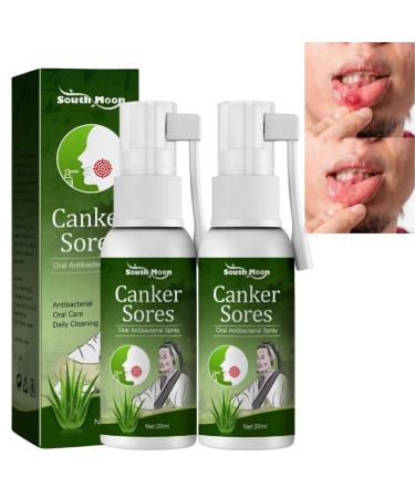 2pcs Mouth Ulcer Spray Mouth Ulcer Treatment Spray Canker Relief Spray Oral Ulcer Sprays Herbal Mouth Spray to Reduce Bad Breath Canker Sore Treatment Ulcer Breath Sprays Mouth Freshener Spray