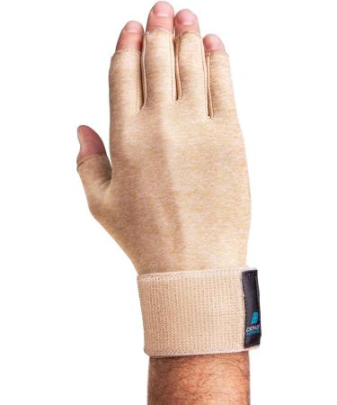 Buy DonJoy Advantage Fingerless Arthritis Gloves - Tan (Size S) | International Shipping Available - Buy Online on GoSupps.com
