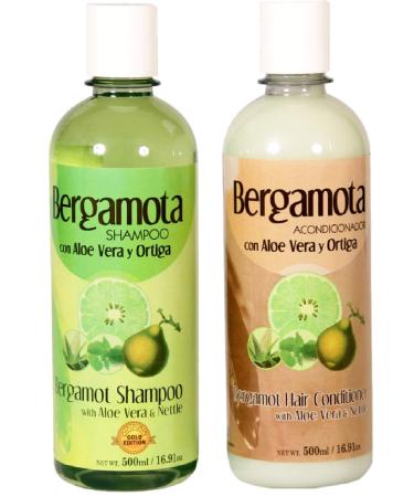 Set of Bergamot Shampoo and Conditioner 500ml Shampoo y Acondicionador de Bergamota