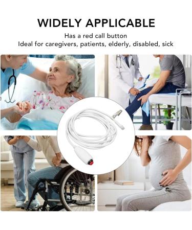 Universal 9.8ft Replacement Sister Call Cable - 6P4C Crystal Head | Red Call Button for Nurses Patients & Elderly Care - Buy Online on GoSupps.com