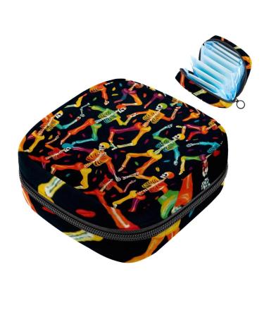 MUOOUM storage bag for women's bandages vintage card naval esters anchor menstrual cup portable women's bandages storage bags female menstruation first period bag for teenagers color 2