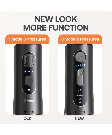 Bitvae Mouth Shower & Electric Toothbrush Combo - 3 Modes 5 Pressure Levels Wireless 4 Heads & Tips - Elegant Black - Buy Online on GoSupps.com