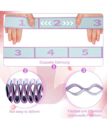 Partideal 2-Piece Yoga Belt with 8 Loops | Elastic Stretching & Fitness Band for Effective Yoga Training & Exercises - Buy Online on GoSupps.com