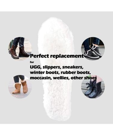 Winter Merino Wool Insoles for Women - Soft & Warm Shoe Inserts | Fleece Replacement Pads for Slippers & Boots - Buy Online on GoSupps.com