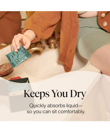 Cora Long Organic Cotton Period Liners - Ultra Thin, Quick Absorbent, Hypoallergenic - 36 Count - Buy Online on GoSupps.com