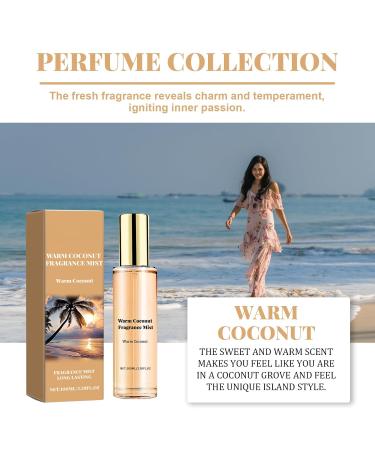 Warm Coconut Fragrance Mist Skin Body Mist Intimate Partner Perfumes for Women Long Lasting Fresh Perfume Spray Portable Natural Non-Greasy Dating Fragrance Warm Coconut (1 Pcs) - Buy Online on GoSupps.com