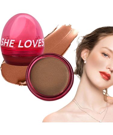 Powder Blusher | Waterproof Velvet Cream Blusher for Face - Face Makeup for Young Ladies for Working Home Gathering Dating Traveling Shopping Wynott 01# Bronze - Buy Online on GoSupps.com