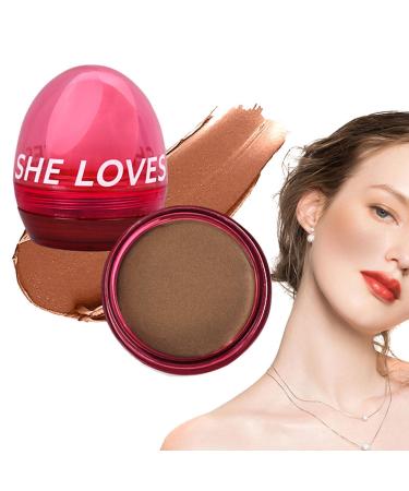 Blush Cream Waterproof Velvet Cream Blusher for Face - Face Makeup for Young Ladies for Working Home Gathering Dating Traveling Shopping Pochy 01# Bronze