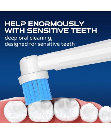 Sensitive Replacement Brush Heads for Oral-B | Soft Gum Care | AYAITEE Pro Series 1000/500 & Smart 1500 Compatible 16-Pack - Buy Online on GoSupps.com