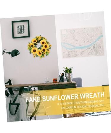 LIFKICH 1pc Simulated Sunflower Front Door Wreaths Green Home Decor Home Decor Prop Door Hanging Wreath Thanksgiving Wreath Greenery Garland Rose Decor Silk Cloth Plastic Door Trim - Buy Online on GoSupps.com