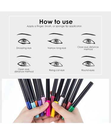 HISUNBEN Matte Liquid Eyeliner Neon Rainbow Colorful Eyeliner Pencil Waterproof Long Lasting Smudgeproof Eye Liners Makeup Gift For Women UV Red - Buy Online on GoSupps.com