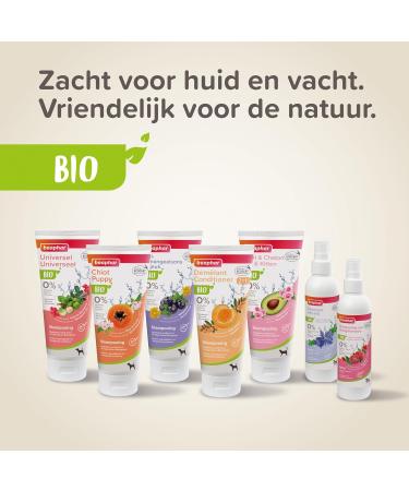 BEAPHAR - Organic Universal Shampoo - Contains Aloe Vera from Organic Farming - Hydrates Skin - Softens Coat - Natural Origin - 200ml - Buy Online on GoSupps.com