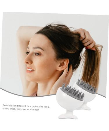 Marmerdo 2-in-1 Shampoo & Scalp Massage Brush - Silicone Hairbrush for Peeling & Scalp Care | Durable Wear-Resistant - Buy Online on GoSupps.com