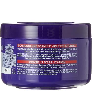 L'Or al Paris - Elseve Color-Vive - Intense De-Yellowing Mask Purple for Bleached / Lightened Hair 250 ml - Buy Online on GoSupps.com