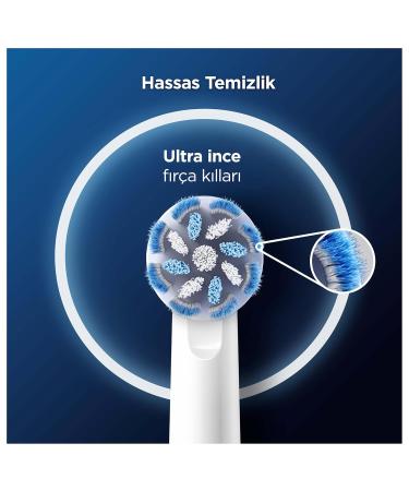 Oral-B Pro Sensitive Clean Electric Toothbrush Heads - X-Shaped Extra Soft Bristles for Gentle Plaque Removal - Pack of 6 - Buy Online on GoSupps.com